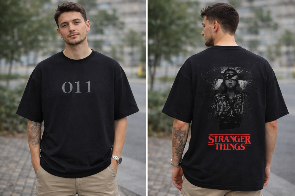 Unisex stranger things oversized tshirt